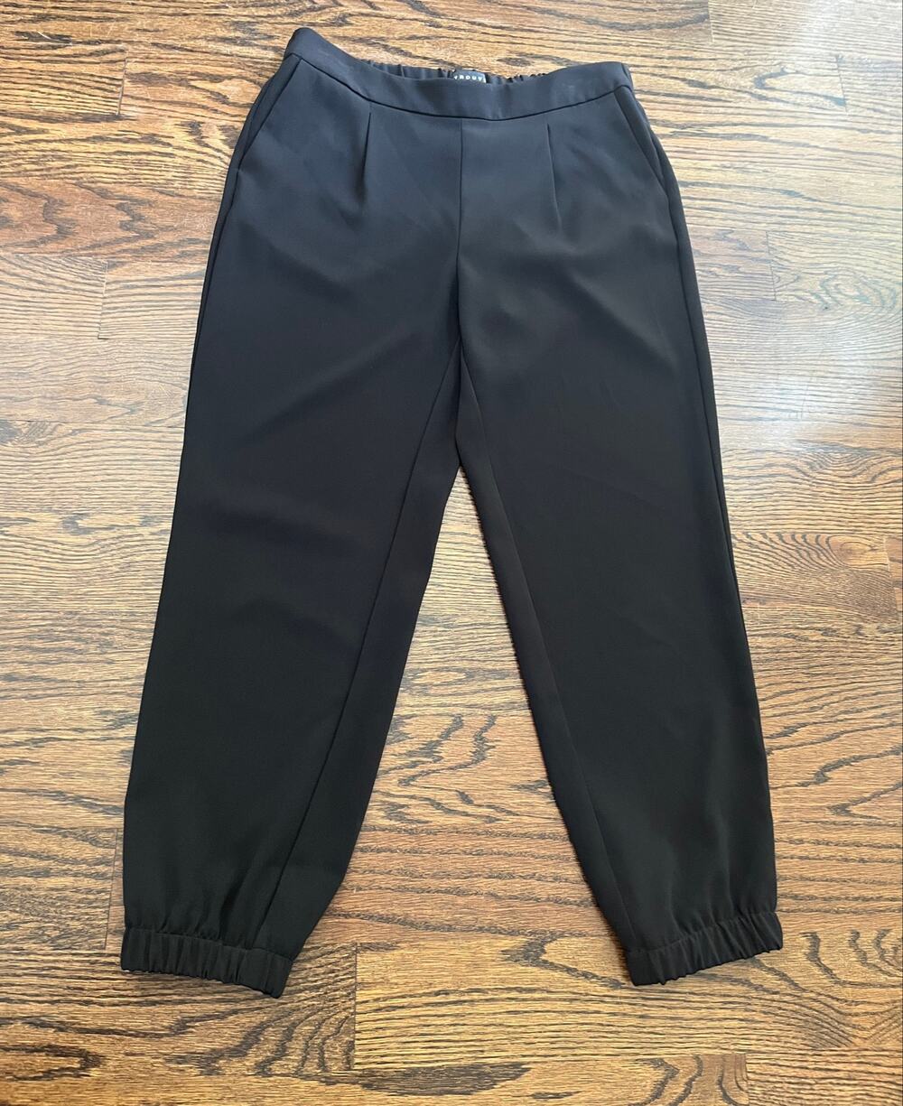 Trouve (Trouvé ) stretch crepe women jogger pants black Sz. 4